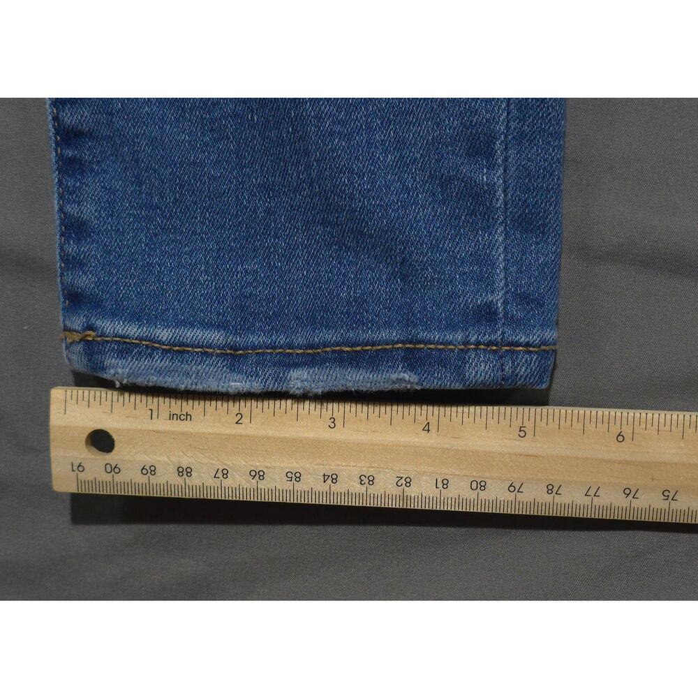 Arizona Jean Co Womens Size 7 Mid Rise Skinny Distressed Ripped Denim Jeans - Picture 9 of 12